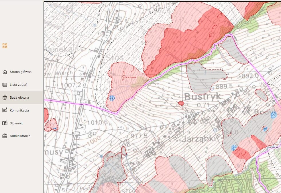 Implementation of the GIS system within the Landslide Counteracting System